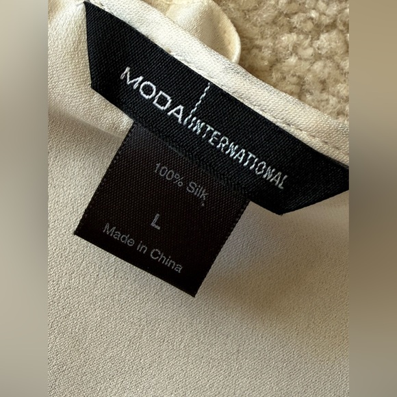 Moda International Ivory Ruffle Wrap Blouse - Picture 9 of 11